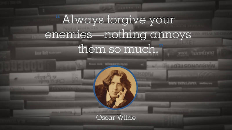Digital signage Daily Motivation App with Oscar Wilde quote