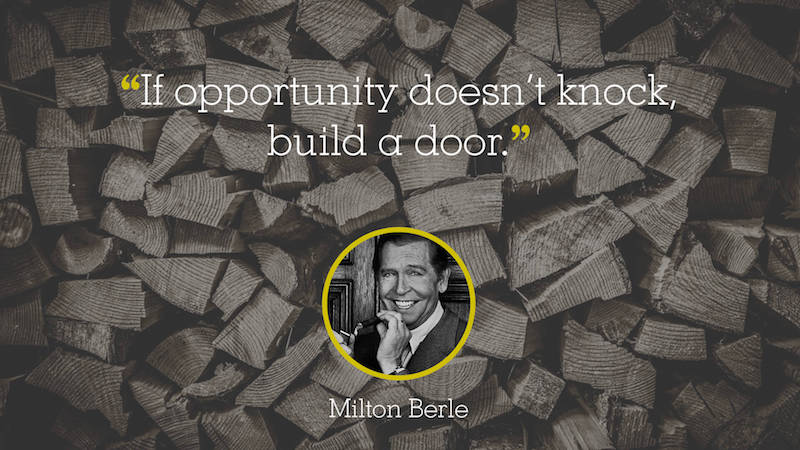 Digital signage Daily Motivation App with Milton Berle quote