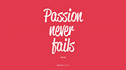 Startup Vitamins App showing passion never fails quote