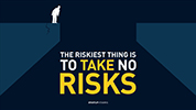 Startup Vitamins App showing quote The riskiest thing is to take no risks