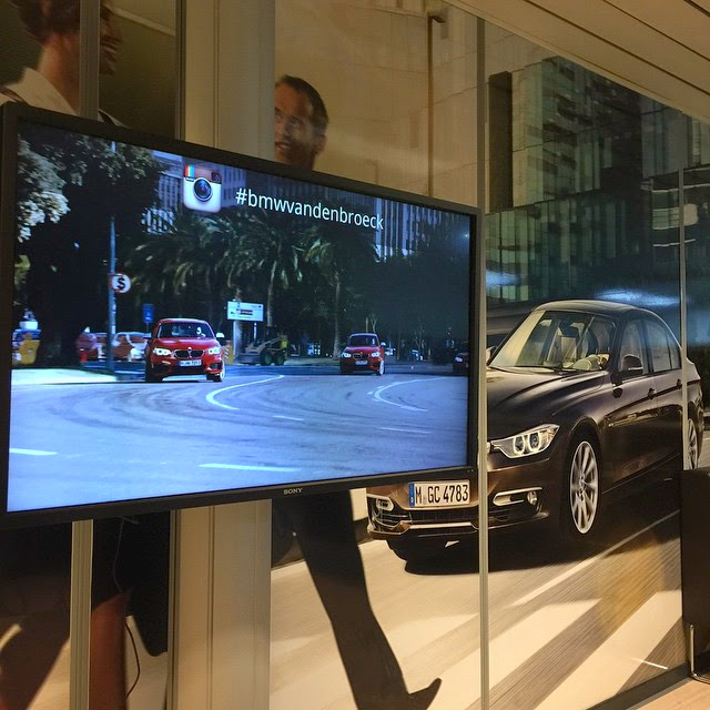 BMW social media stream on digital signage