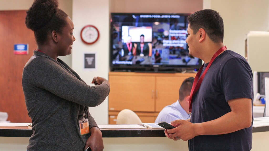 Digital signage in campus offices