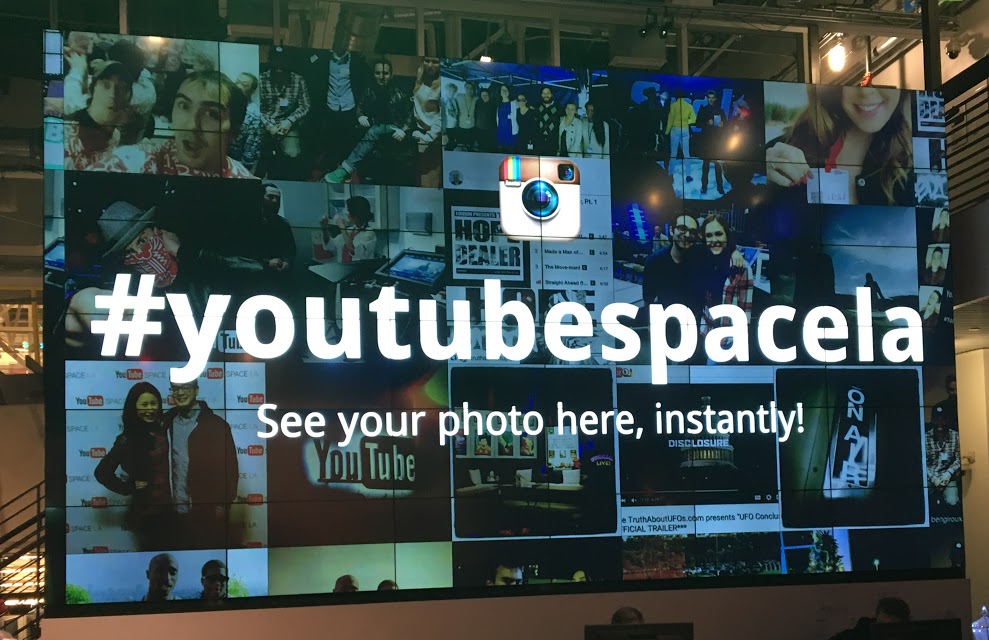 Youtube space LA social media wall