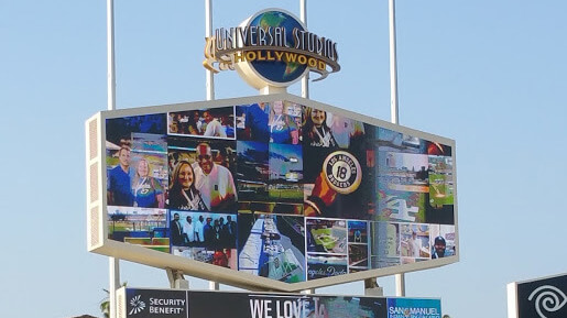 Digital signage used at Universal Studios Hollywood