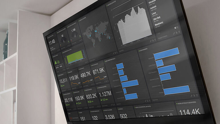 Digital Signage with KPI dashboard