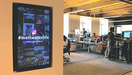 Meltwater office digital signage