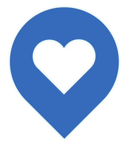 heart location pin icon